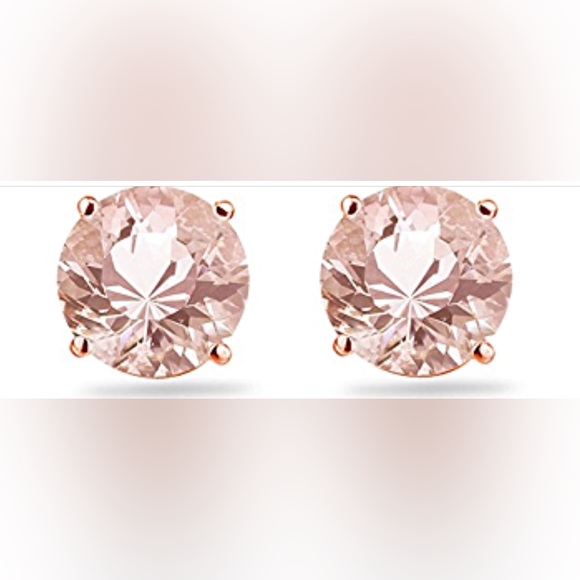 FOSSIL Gold and Pink Champagne Studs LARGE - Picture 2 of 8